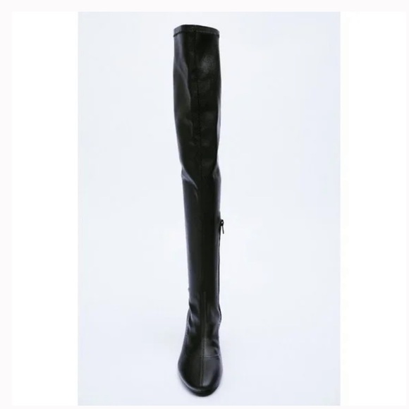Zara Faux Leather Over the Knee Boots size 40 - Picture 4 of 9